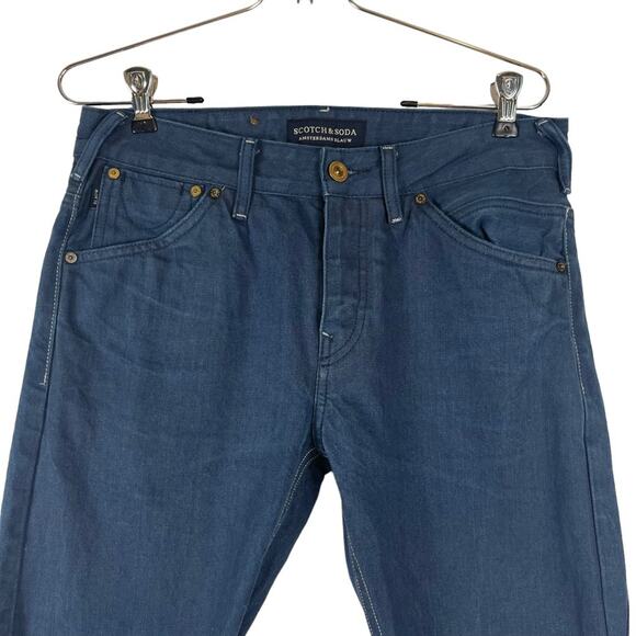 Scotch & Soda Phaidon Amsterdam’s Blauw Slim Jeans 29X32 - Picture 2 of 11